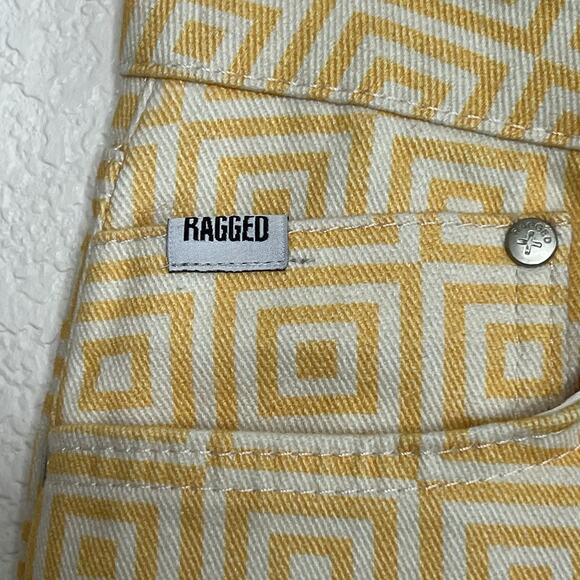 Ragged Priest Jeans Womens 26 Straight Leg Solar Geometric Abstract Festival S15 - Picture 7 of 11